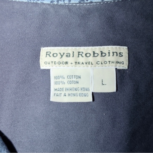 Royal Robbins Navy Snap-Up Shirt ditsy paisley pattern - Picture 5 of 8